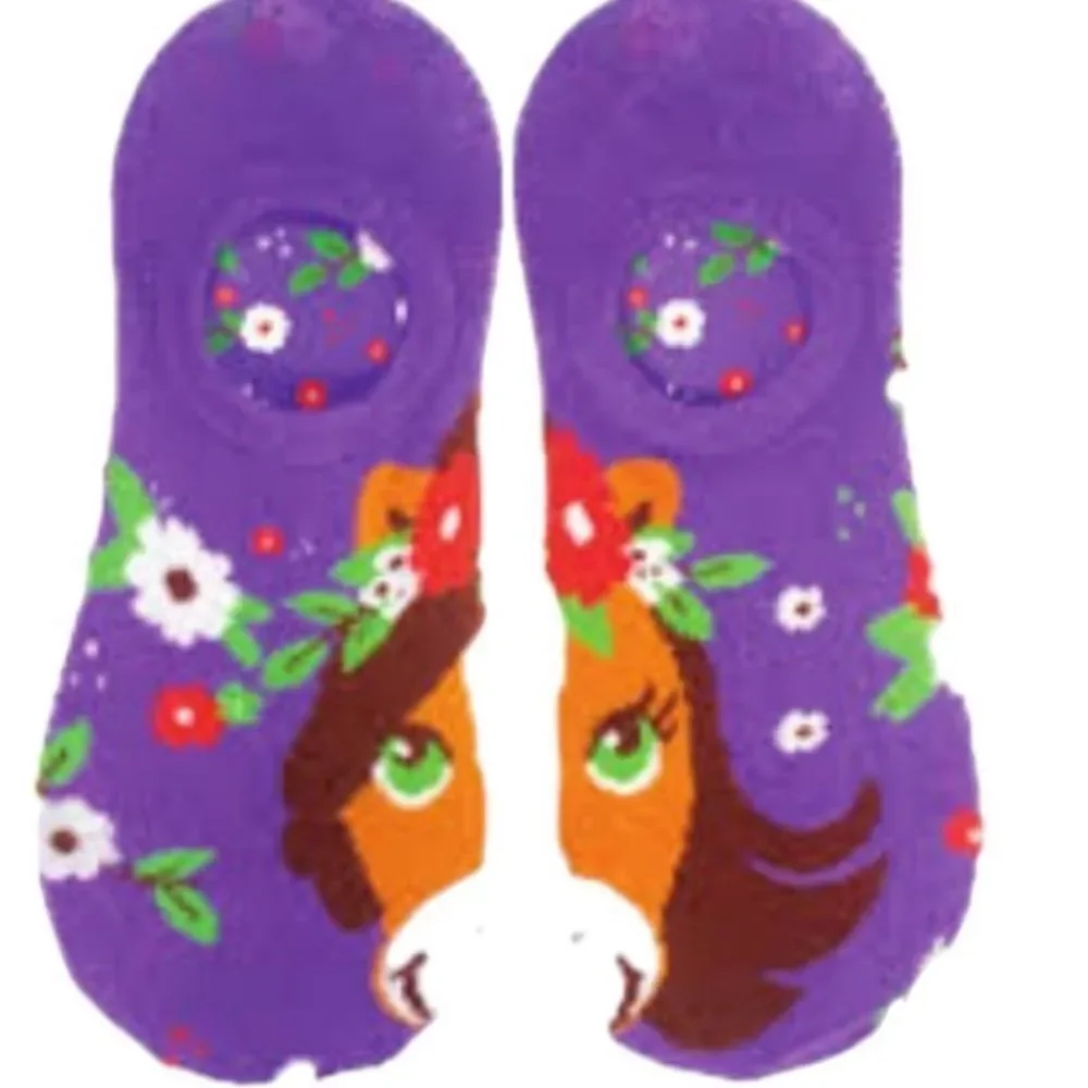 Girl Scouts Cookie Horse Purple Socks NWT